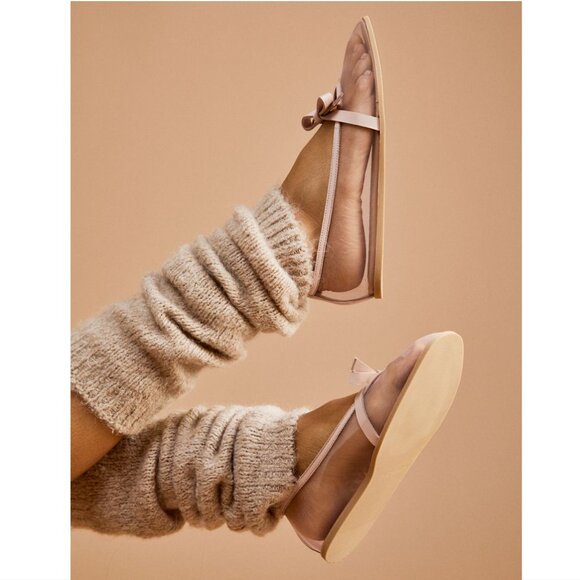 Free People Pink Bow Flats - Picture 2 of 16